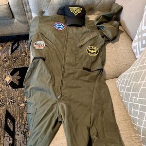 Mens Top Gun flight suit costume